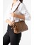 571 Collections Yıkama Deri Klipsli Fermuarlı 3 Bölmeli Burslu Omuz Çantası MODEL:(571-13T) 3