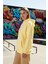 Kadın Kapüşonlu Düşük Kol Oversize Sweatshirt Fonksiyonel Dayanıklı Kaliteli Konforlu Spor 5