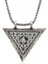 Gümüş Üçgen Içi Açılabilen Tuğra Muskalık Kolye 1