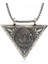 Gümüş Üçgen Içi Açılabilen Osmanlı Arma Muskalık Kolye 1