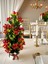 Yapay Kokina Yılbaşı Ev Dekorasyon Plastik Saksıda Yapay Çiçek 55 cm Dekoratif Çiçek 1