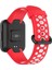Newface Xiaomi Redmi Watch 2 Spor Delikli Kordon - Kırmızı-Beyaz 2