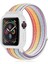 Newface Apple Watch 42MM Hasırlı Cırtcırtlı Kasalı Kordon - Gökkuşağı 2 1