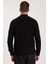 Erkek Slim Fit Dar Kesim Siyah Kazak Fermuarlı Dik Yaka Günlük Stil 12