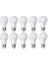 10 Lu Paket Beyaz Işık E27 Duylu 9 Watt Tasarruflu LED Ampul Gün Işığı Renk Sıcaklığı 2