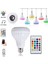 Bluetooth Hoparlör Lambası Rgb Ledli Kumandalı Mp3 Çalar Ampul Renkli 0,2 W A19 Duy Tipi 5