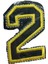 Aplike Ütü ile Yapışan 2 Rakamı Arma 2x4 cm 1