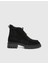 Poke Hakiki Süet Deri Siyah Kadın Bot 3