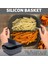 Hava Fritöz Sikon Şek Sepet Tepsi Seti Kare Hava Fritöz Izgara Aksesuarları Yeniden Kullanılabir Hava Fritöz Kalıp Siyah (Yurt Dışından) 2
