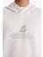 F3876AXGR519 Gri Nba Los Angeles Lakers Boxy Fit Kapüşonlu Skuba Dalgıç Kumaş Sırt Baskılı Sweatshirt 5