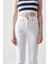 KELLY Mom Fit Beyaz Kadın Jean Pantolon 2
