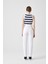 KELLY Mom Fit Beyaz Kadın Jean Pantolon 4