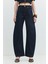 JILL Barrel Fit Rinse Koyu İndigo Kadın Jean Pantolon 11