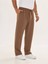 Erkek Baggy Müslin Keten Bel Bağcıklı Lastikli Düz Paça Pantolon 3