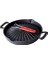Döküm Yuvarlak Grill Izgara Tavası Genghis Khan Serisi Çift Kulp ve Silikon Tel Saplı ÇAP(Ø)32CM. 3