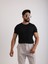 Kumaş Basic Kendinden Desenli T-Shirt 1