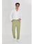 Erkek Bel Yarım Lastikli Kemerli Double Paça Dabıl Face Kumaş Slim Fit Pantolon 1