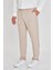 Erkek Bel Yarım Lastikli Kemerli Double Paça Dabıl Face Kumaş Slim Fit Pantolon 4
