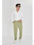 Erkek Bel Yarım Lastikli Kemerli Double Paça Dabıl Face Kumaş Slim Fit Pantolon 5