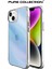 iPhone 14 Plus / 15 Plus Pure Rainbow Renk Geçişli Şeffaf Kılıf Çizilmeye Dayanıklı Darbe Emici Mavi 1