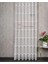 Ekru Bambu Kesmeli Şeritli Püsküllü Tül Perde Gramajlı 1/3 Sık Pileli 6