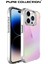 iPhone 15 Pro Max Pure Rainbow Renk Geçişli Şeffaf Kılıf Çizilmeye Dayanıklı Darbe Emici Pembe 2