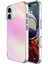 iPhone 16 Pure Rainbow Renk Geçişli Şeffaf Kılıf Çizilmeye Dayanıklı Darbe Emici Pembe 1