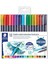 Staedtler 3001 TB18 Çift Keçeli Kalem (Ince Uç ve Fırça Ucu, Sulu Efektleri Için), 18 Parlak R 1