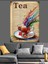 Çay Bardağı Soyut Çay Kokusu Dekoratif Kanvas - Mdf Ahşap Tablo 4
