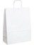 32X17X39 Burgu Saplı Beyaz Kağıt Kraft Hediyelik Çanta - 250 Adet 1