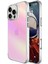 iPhone 16 Pro Pure Rainbow Renk Geçişli Şeffaf Kılıf Çizilmeye Dayanıklı Darbe Emici Pembe 1