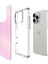 iPhone 16 Pro Pure Rainbow Renk Geçişli Şeffaf Kılıf Çizilmeye Dayanıklı Darbe Emici Pembe 3