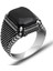 Gümüş Oniks Taşlı Erkek Yüzük 1