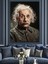 Einstein Ünlü Bilim Adamı Dekoratif Kanvas - Mdf Ahşap Tablo 4
