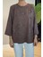 Kolye Detaylı Desenli Bluz 31532 Kahve 2