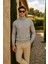 Erkek Kışlık Slim Fit Gri Kazak 4
