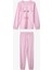 Pembe Kız Çocuk Relaxalotl 2'li Pijama Takımı 5