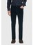 Petrol Düz Dokuma Slim Fit Kadife Casual Pamuk Karışımlı Pantolon 2