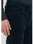 Petrol Düz Dokuma Slim Fit Kadife Casual Pamuk Karışımlı Pantolon 3