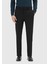 Siyah Dokuma Regular Fit Casual %100 Yün Pantolon 2