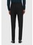 Siyah Dokuma Regular Fit Casual %100 Yün Pantolon 4