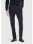Siyah Desenli Dokuma Regular Fit Casual Yün Karışımlı Pantolon 2