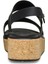 Brooklyn Cork Low Wedge Siyah Kadın Sandalet 4