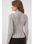 Kadın Bdart Dokulu Slim Fit Dik Yaka Bluz Gri 6