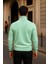 Erkek Kışlık Basic Slim Fit Uzun Mint Kazak 6