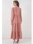 Kadın Bdart Fiyonk Detaylı Viskon Maxi Elbise Toz Pembe 6
