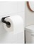 Modern Siyah Tuvalet Kağıtlığı Duvar Tipi Minimal Tasarım Peçetelik 1