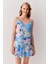 Mavi Baskı Yaz Çiçekli Babydoll Takımı 3