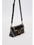 Otantik Fayton Metal Logo ve Etnik Desen Detaylı Kadın Omuz Çantası LV930575 Siyah 2