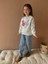 Inebolu Kids Yes Nakışlı 3 Iplik Şardonlu Kot Sweatshirt 2 Li Takım Kız Çocuk 3